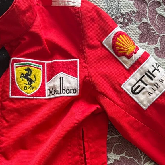 Ferrari Red Racing Jacket with Iconic Patches - Picture 3 of 7
